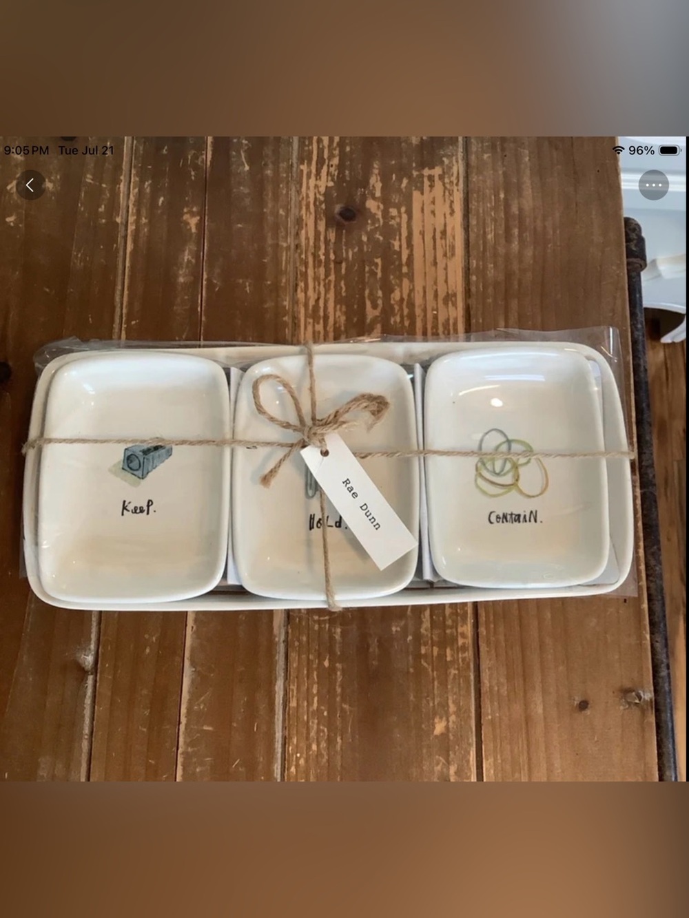 Rae Dunn White Ceramic Storage Set